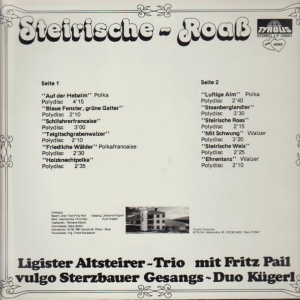 Ligister Altsteirer-Trio mit Fritz Pail - Steirische-Roa 1981 LP