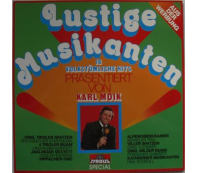Lustige Musikanten 16 Volkstmliche Hits prsentiert von Karl Moik 1977 LP Neu