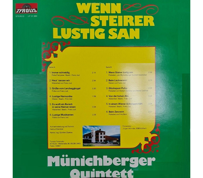 Mnichberger Quintett - Wenn Steirer lustig san LP