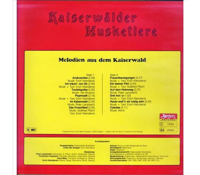 Kaiserwlder Musketiere - Melodien aus dem Kaiserwald LP 1986 Neu