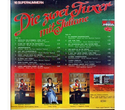 Die zwei Tuxer mit Juliane - Herzlich willkommen liebe Leut 1986 LP