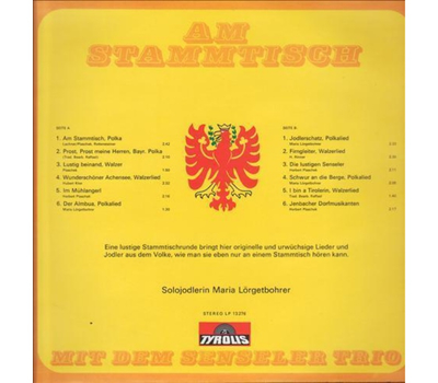 Senseler Trio - Am Stammtisch 1976 LP Neu