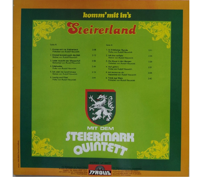 Steiermark Quintett - Komm mit ins Steirerland 1977 LP