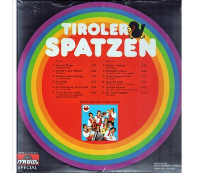 Orig. Tiroler Spatzen - Wir sind Tiroler 1977 LP Neu