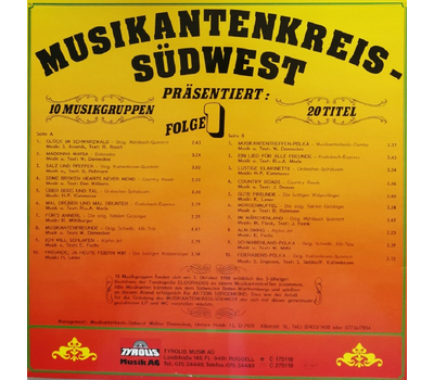 Musikantenkreis Sdwest prsentiert 10 Musikgruppen 20 Titel