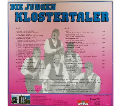 Klostertaler (Die Jungen) - 20 Topvolltreffer LP