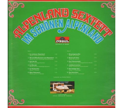 Alpenland Sextett - Im schnen Alpenland 1979 LP Neu