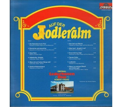 Lederhosen Duo Robert & Franz - Auf der Jodleralm 1980 LP Neu