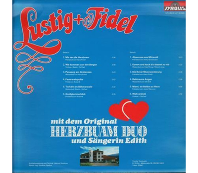 Orig. Herzbuam Duo - Lustig und Fidel 1980 LP Neu