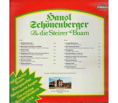 Hansl Schnenberger & die Steirer Buam Nr. 1 1980 LP Neu