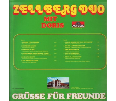Zellberg Duo mit Doris - Gre fr Freunde LP 1981 Neu