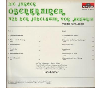 Die Jungen Oberkrainer und der Jodelstar von Austria mit der Familie Zoller 1972 LP Neu