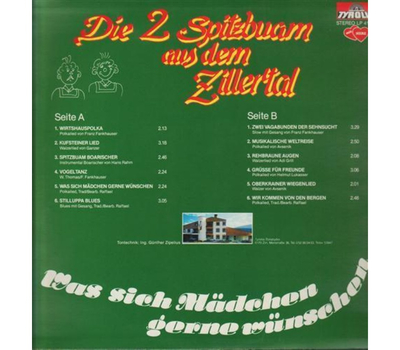 Die 2 Spitzbuam - Was sich Mdchen gerne wnschen 1982 LP Neu
