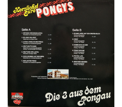 Pongys - Herzlichst eure Pongys 1982 LP