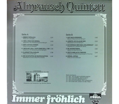 Orig. Almrausch-Quintett - Immer frhlich