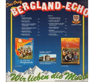 Orig. Bergland Echo - Wir lieben die Musik 1983 LP