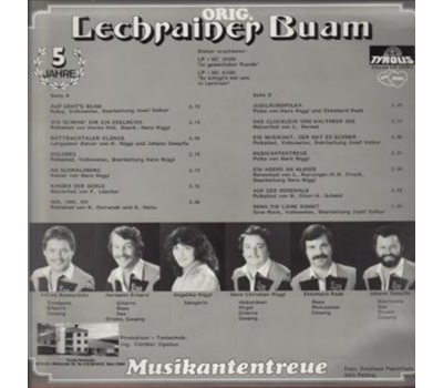 Orig. Lechrainer Buam - Musikantentreue 5 Jahre 1983 LP Neu