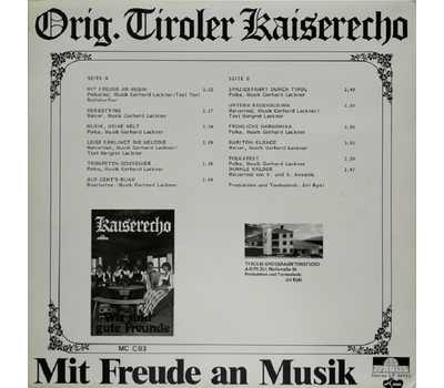 Orig. Tiroler Kaiserecho - Mit Freude an Musik LP 1983