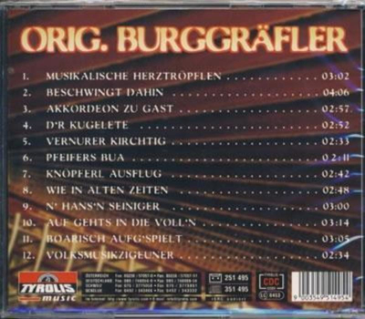 Orig. Burggrfler mit Solist Andreas Terzer - Steirische Spezialitten Nr. 2 Instrumental