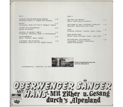 Oberwenger Snger mit Hans - Mit Zither und Gesang durchs Alpenland 1984 LP Neu