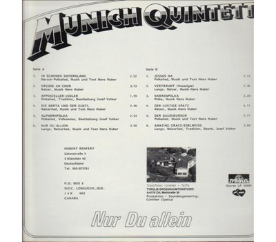 Munich Quintett - Nur du allein (LP Neu)