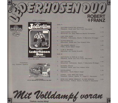 Lederhosen Duo Robert & Franz - Mit Volldampf voran 1984 LP Neu