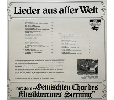 Lieder aus aller Welt mit dem Gemischten Chor des Musikvereines Sierning LP 1984