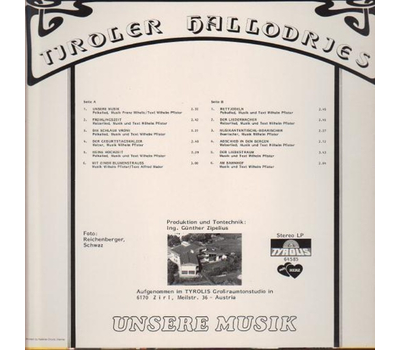 Tiroler Hallodries - Unsere Musik 1985 LP