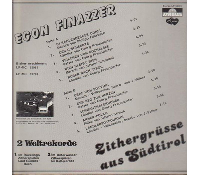 Egon Finazzer - Zithergre aus Sdtirol 1985 LP Neu