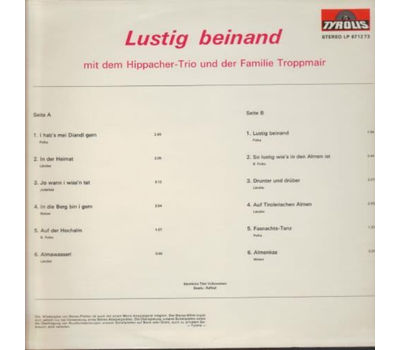 Hippacher Trio & Familie Troppmair - Lustig beinand