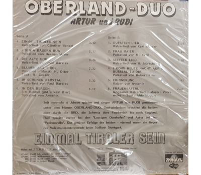 Oberland Duo Artur und Rudi - Einmal Tiroler sein