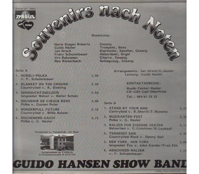 Guido Hansen Show Band - Souvenirs nach Noten 1985 LP Neu