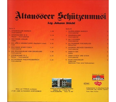 Altausseer Schtzenmusi - Stoariegler-Marsch 1986 LP Neu