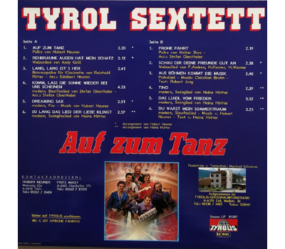 Orig. Tyrol Sextett - Auf zum Tanz LP Neu 1987