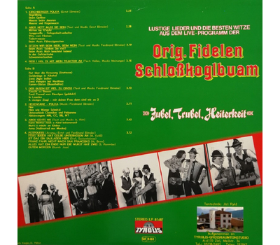 Orig. fidele Schlosskogl Buam - Jubel, Trubel, Heiterkeit LP 1987