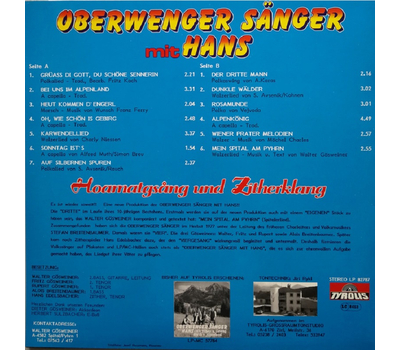 Oberwenger Snger mit Hans - Hoamatgsang und Zitherklang