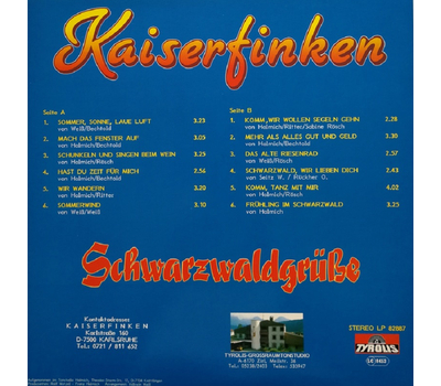 Kaiserfinken - Schwarzwaldgre LP 1987 Neu