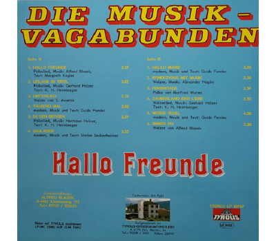 Die Musikvagabunden - Hallo Freunde LP 1987