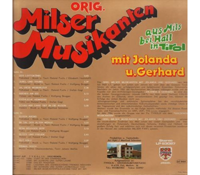 Orig. Milser Musikanten - Der Lottoknig LP 1987