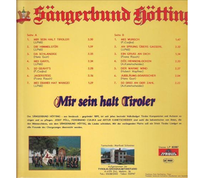 Sngerbund Htting - Mir sein halt Tiroler