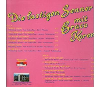 Die lustigen Senner mit Braco Koren LP 1987 Neu