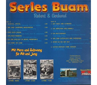 Serles Buam Robert & Gerhard - Mit Herz und Schwung fr Alt und Jung 1987 LP Neu