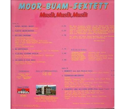 Moor-Buam Sextett - Musik Musik Musik 1987 LP Neu