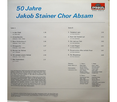 Jakob Steiner Chor Absam - 50 Jahre LP