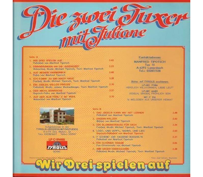 Die zwei Tuxer mit Juliane - Wir drei spielen auf 1988 LP Neu