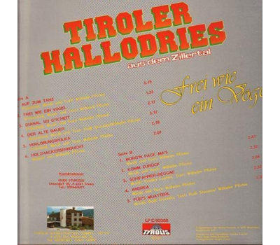 Tiroler Hallodries - Frei wie ein Vogel 1988 LP Neu