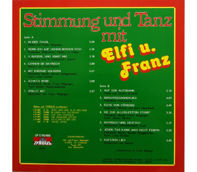 Duo Elfi und Franz - Stimmung und Tanz LP 1988