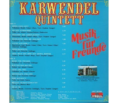 Karwendel Quintett - Musik fr Freunde LP 1988 Neu