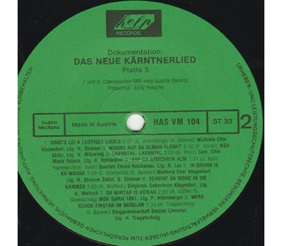 Das neue Krntnerlied Platte 5 - Sammelplatte LP