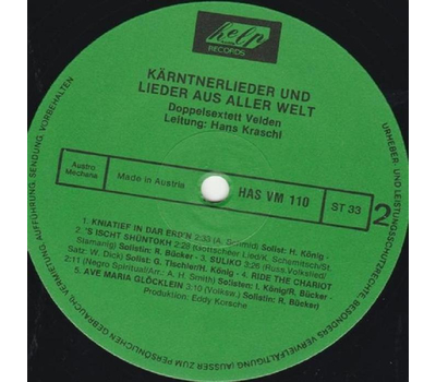 Doppelsextett Velden - Krntnerlieder und Lieder aus aller Welt LP Neu